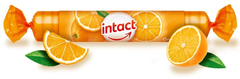INTACT Hroznový cukr s vitamínen C pomeranč 40 g
