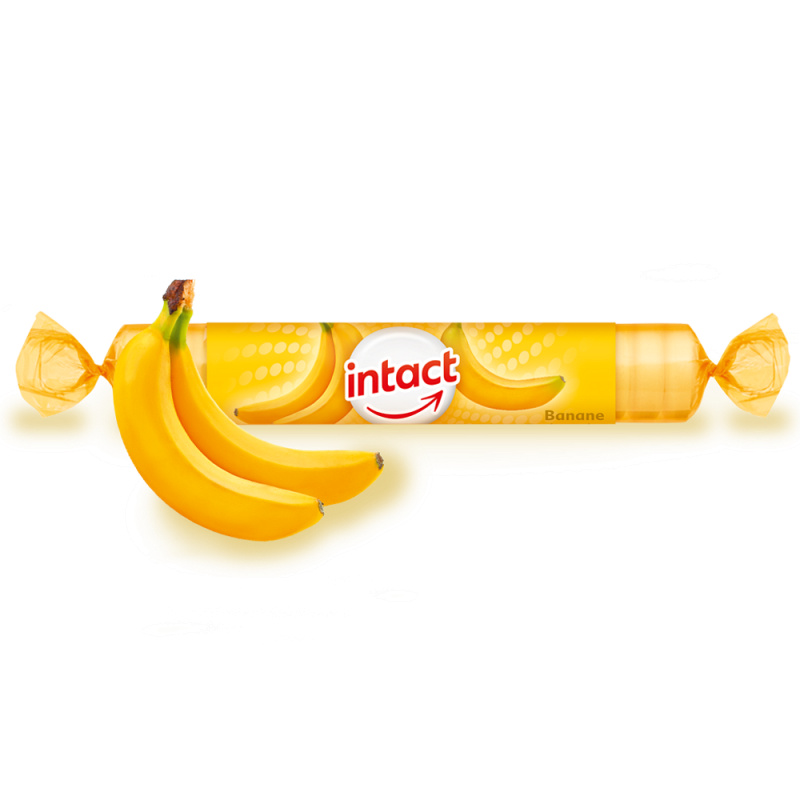 INTACT Hroznový cukr s vitamínem C příchuť banán 40 g