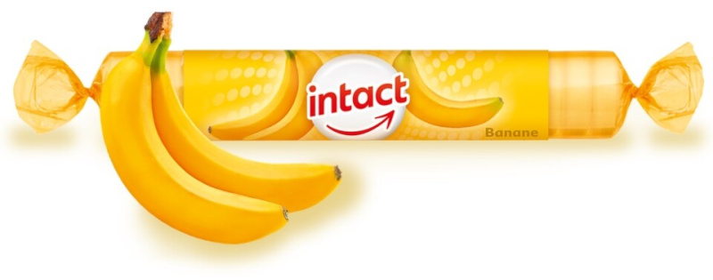 INTACT Hroznový cukr s vitamínem C příchuť banán 40 g