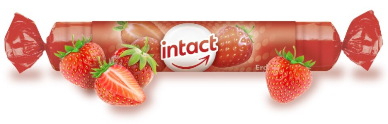 INTACT Hroznový cukr s vitamínem C příchuť jahoda 40 g