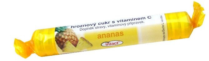 INTACT Hroznový cukr s vitamínem C ananas 40 g