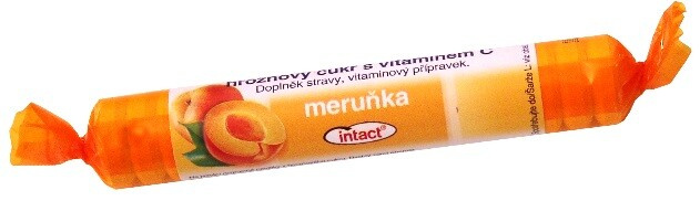 INTACT Hroznový cukr s vitamínem C meruňka 40 g