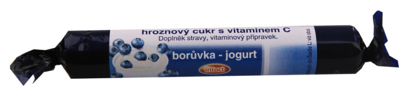 INTACT Hroznový cukr s vitamínem C příchuť borůvka a jogurt 40 g