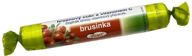 INTACT Hroznový cukr s vitamínem C brusinka 40 g