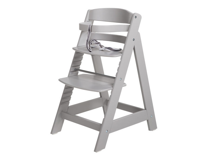 roba Dětská vysoká židlička Sit Up se schůdky (šedá)