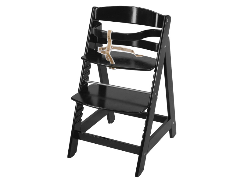 roba Dětská vysoká židlička Sit Up se schůdky (černá Flex)