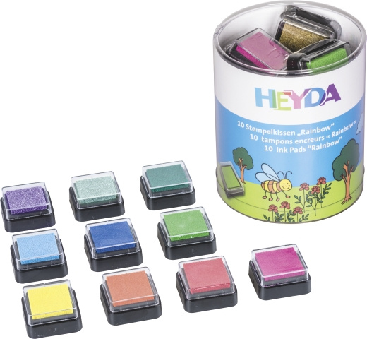 Razítkovací polštářky 10ks duha