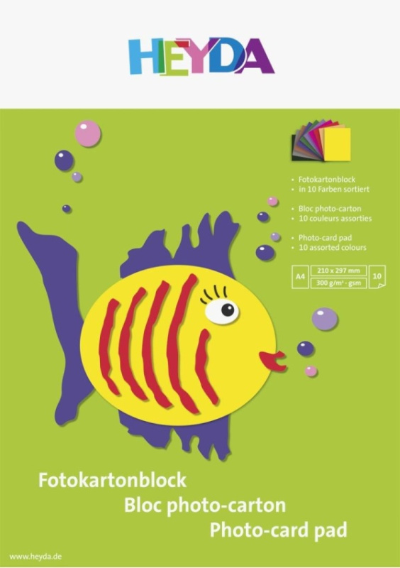HEYDA Blok fotokartonů 300 g A4 - ryba 10 listů DAVER, spol. s r.o.