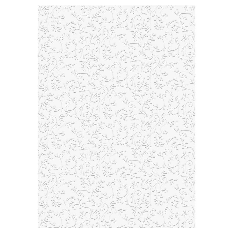 Embosovaný papír A4 s reliéfem Roma - bílý