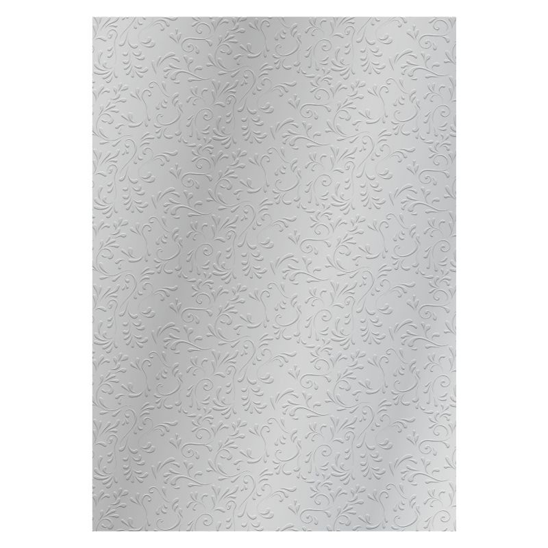 Embosovaný papír A4 s reliéfem Roma - stříbrný