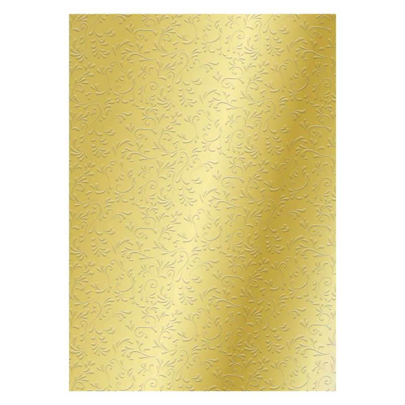 Embosovaný papír A4 s reliéfem Roma - zlatý