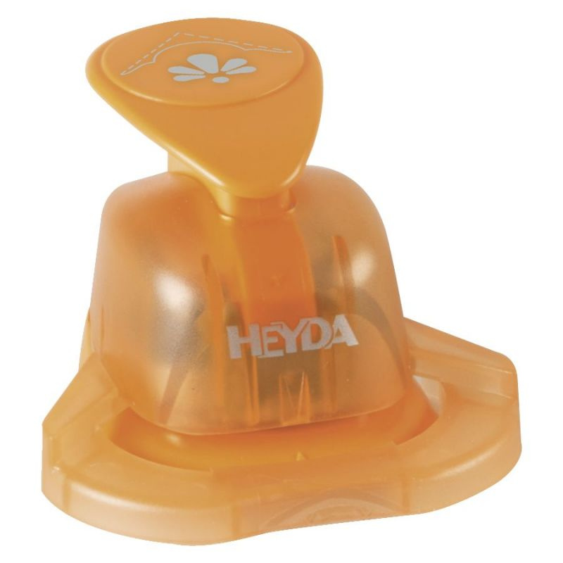 Rohová raznice obloučky s květinou 2×2,3cm