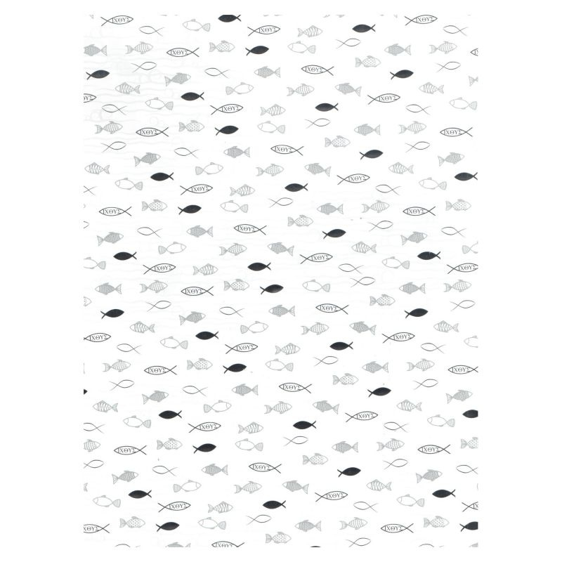 Jednostranný papír A4 bílý s rybičkami stříbrnými 200g/m2