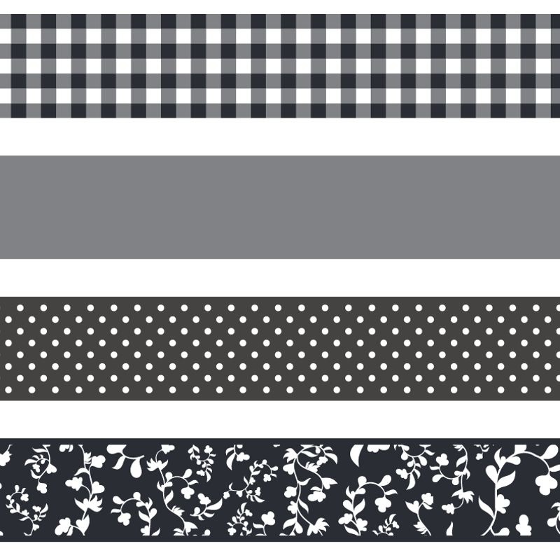 HEYDA Sada papírových pásek - černý mix 1,5 cm x 5 m DAVER, spol. s r.o.