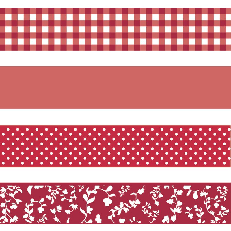 HEYDA Sada papírových pásek - červený mix 1,5 cm x 5 m DAVER, spol. s r.o.