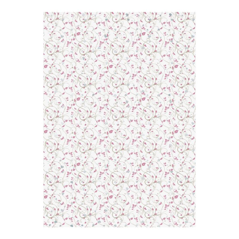 Jednostranný papír A4 malá srdíčka růžovo-stříbrná 200g/m2