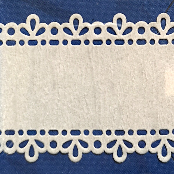 Samolepicí papírová krajkovaná stuha č.6 - bílá (1ks)