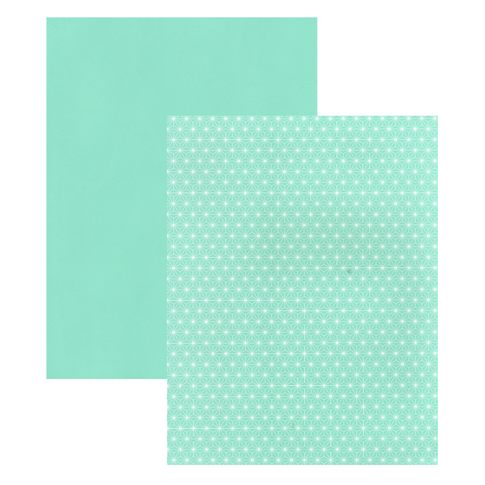 Papír hladký A4 tyrkysový s hvězdičkami 200g/m2