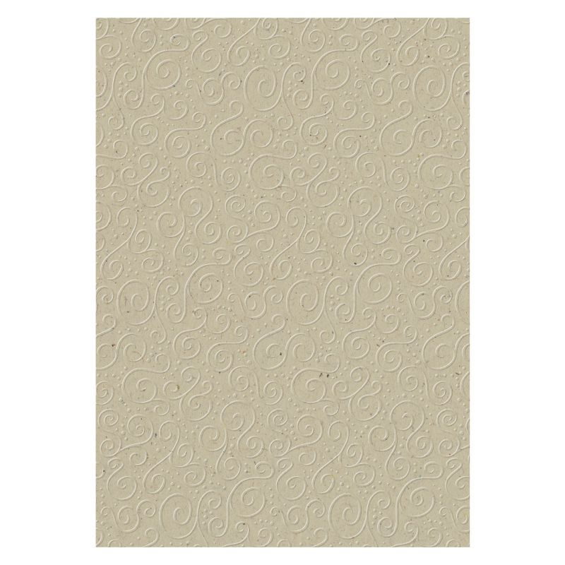 Kraftový papír embosovaný A4 s reliéfem Milano světle šedý 220g/m2 (1ks)