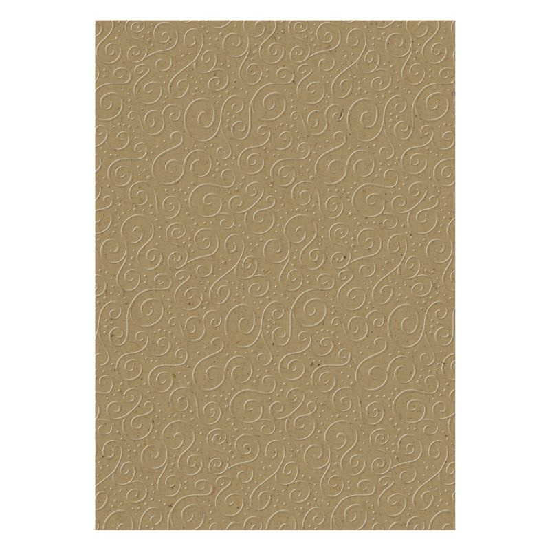 Kraftový papír embosovaný A4 s reliéfem Milano světle hnědý 220g/m2 (1ks)