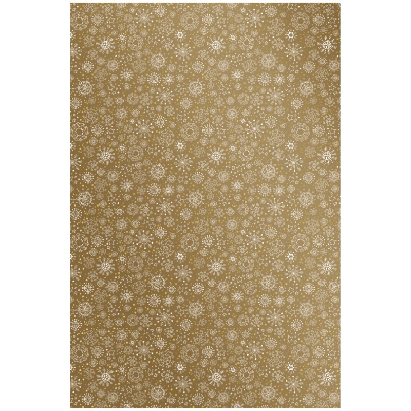 Fotokarton A4 jednostranný zlato bílý s vločkami 300g/m2 (5ks)