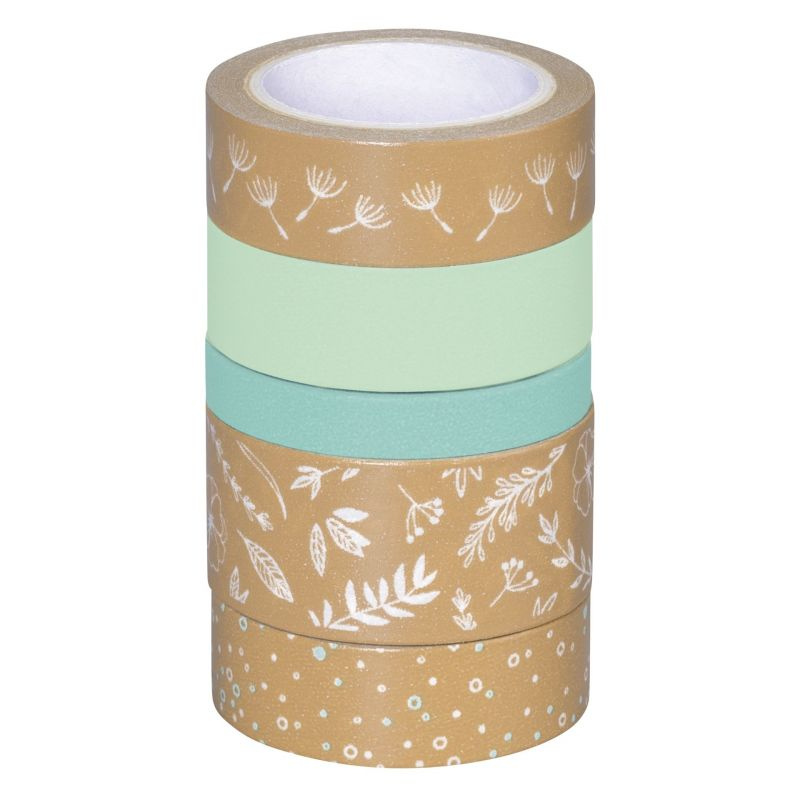 HEYDA Sada lepicích pásek - natur lístky modré DAVER, spol. s r.o.