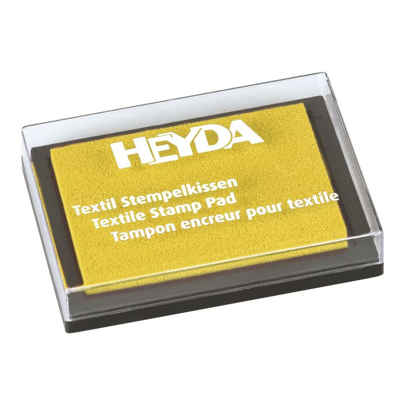 Razítkovací polštářek na textil Heyda - žlutý