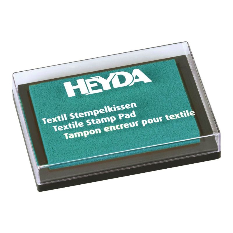 Razítkovací polštářek na textil Heyda - tyrkysový