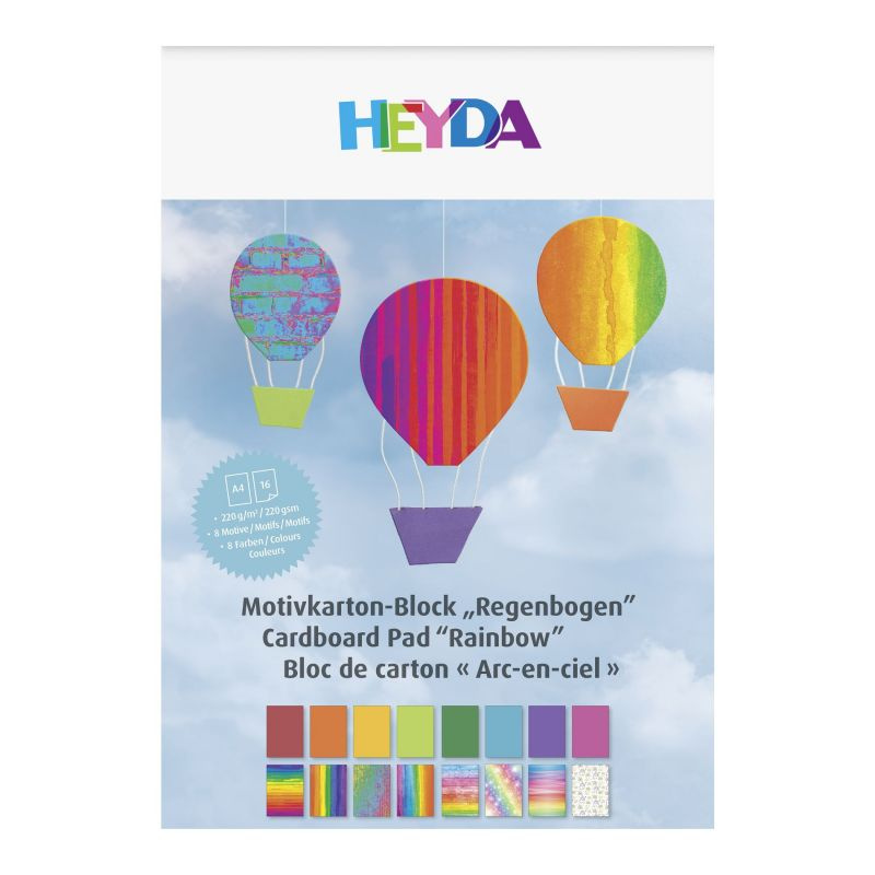 Sada jednostranných papírů A4 (16ks) - Rainbow