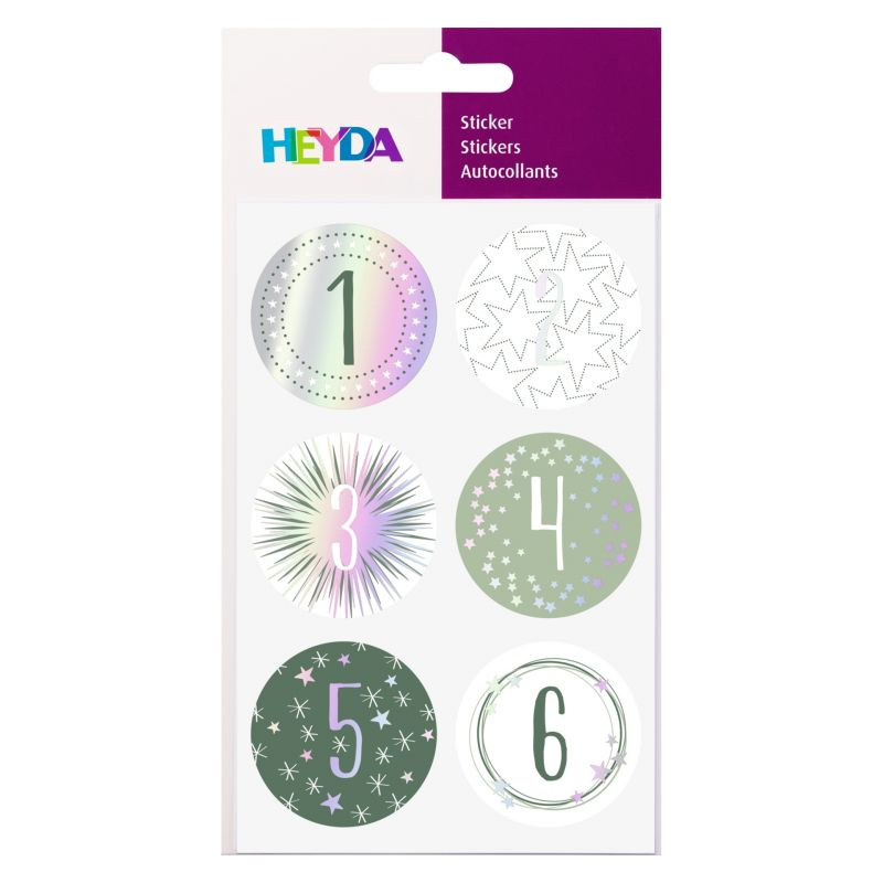 Samolepky A6 - čísla na adventní kalendář č.4