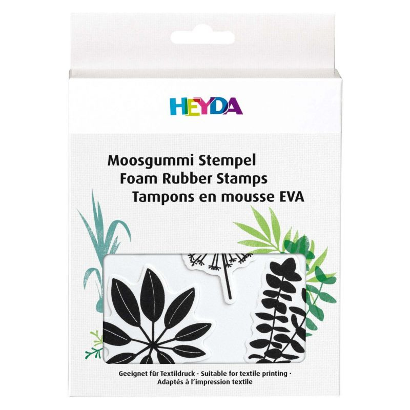 Listy - gumová razítka na pěnovce sada (16ks)