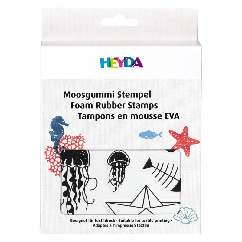 Moře - gumová razítka na pěnovce sada (21ks)