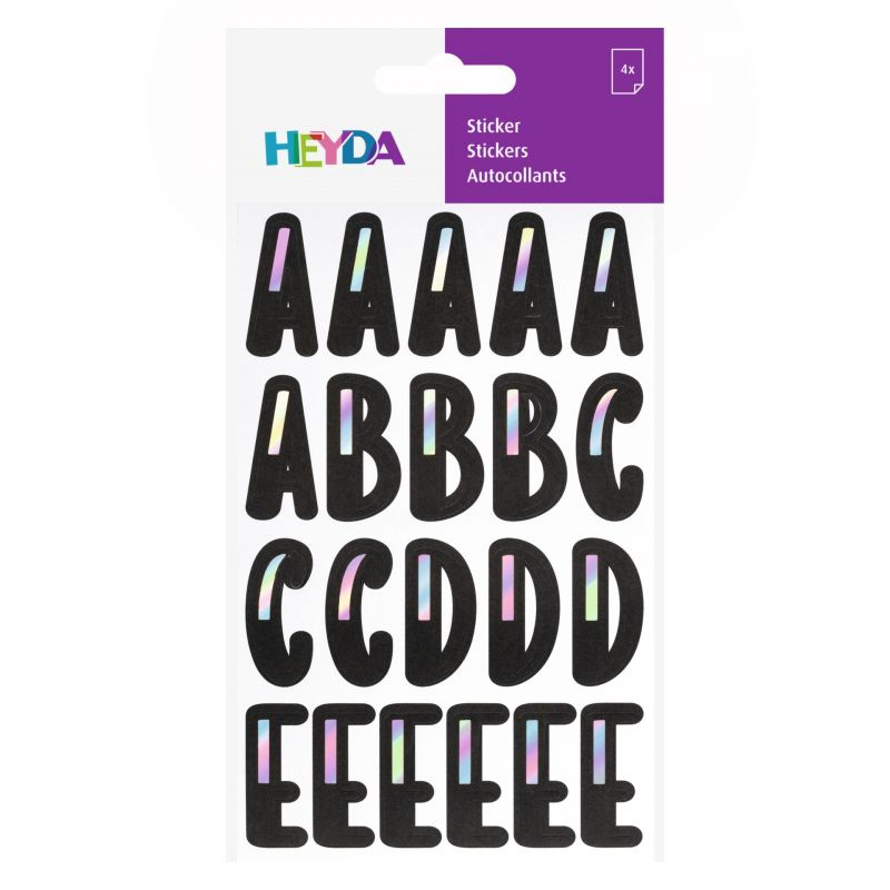 Papírová samolepicí dekorace - abeceda (85ks)