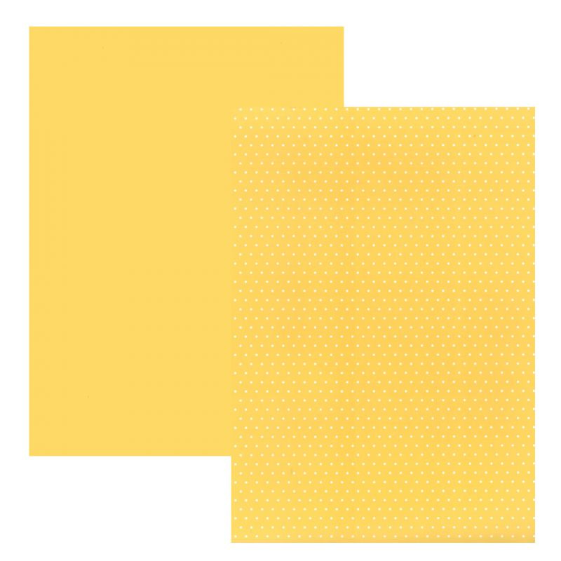 Hladký papír A4 žlutý s puntíky 200g/m2
