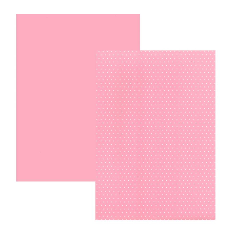 Hladký papír A4 růžový s puntíky 200g/m2