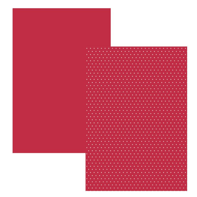 Hladký papír A4 červený s puntíky 200g/m2