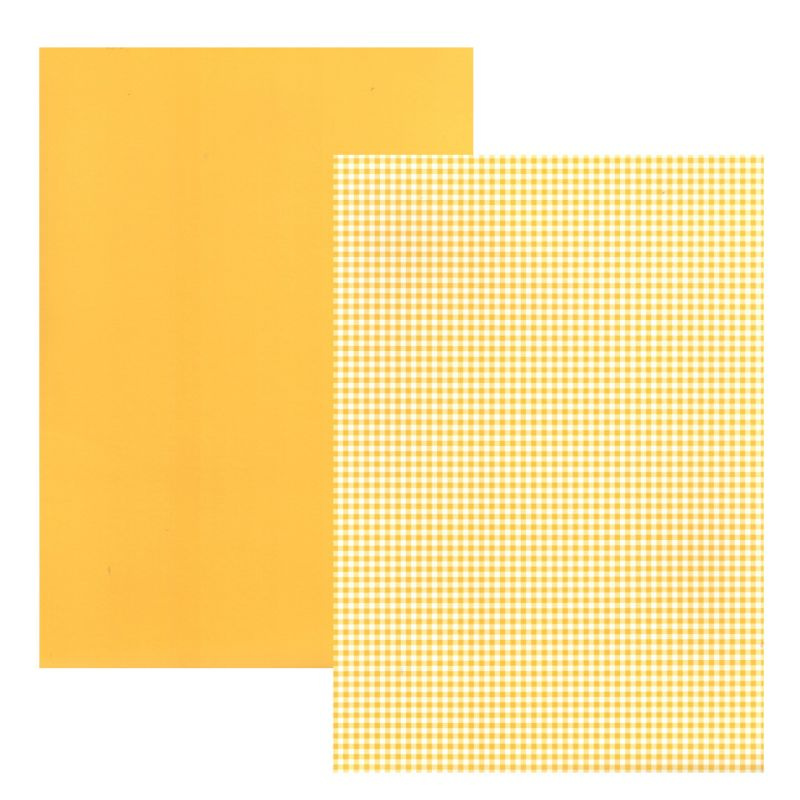 Hladký papír A4 žlutý se čtverečky 200g/m2