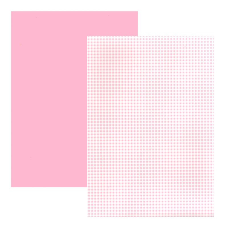 Hladký papír A4 růžový se čtverečky 200g/m2