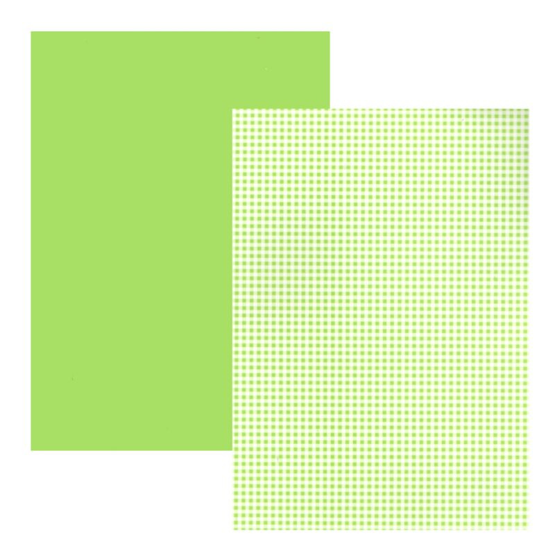 Hladký papír A4 světle zelený se čtverečky 200g/m2