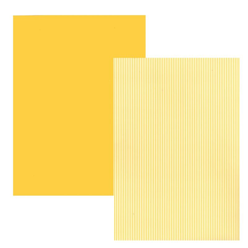 Hladký papír A4 žlutý s proužky 200g/m2