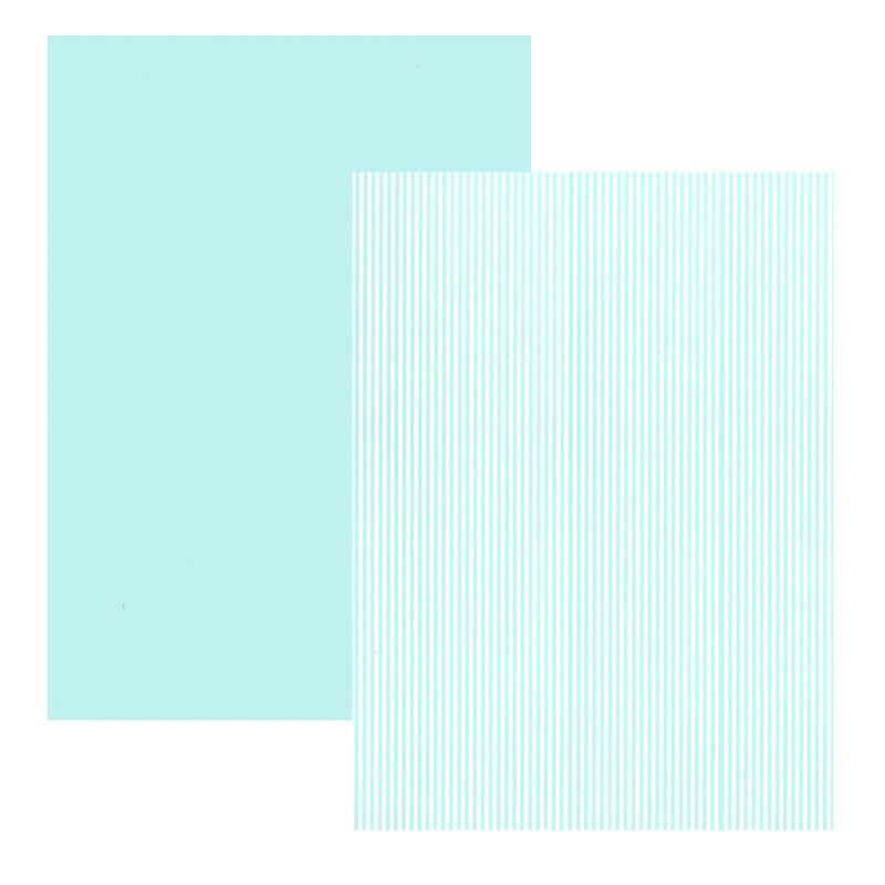 Hladký papír A4 světle tyrkysový s proužky 200g/m2