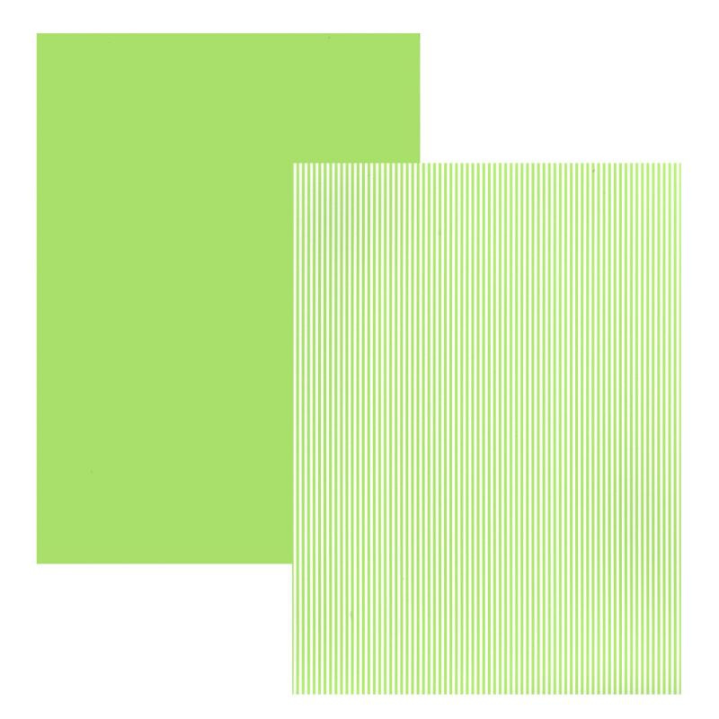 Hladký papír A4 světle zelený s proužky 200g/m2