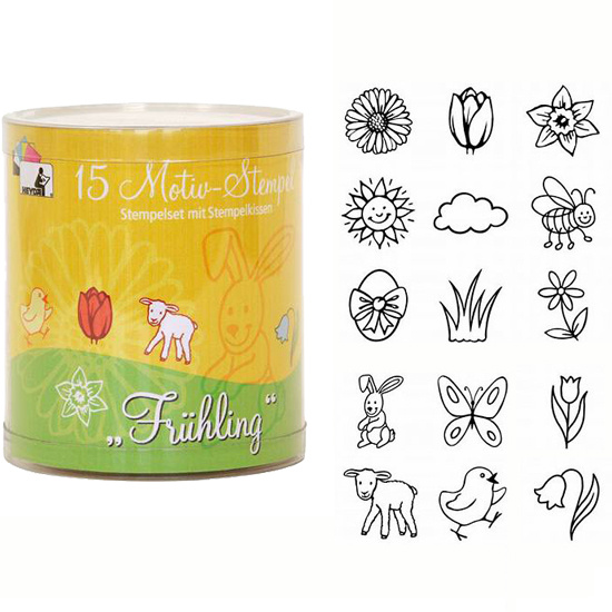 HEYDA Sada dřevěných razítek - jaro DAVER, spol. s r.o.