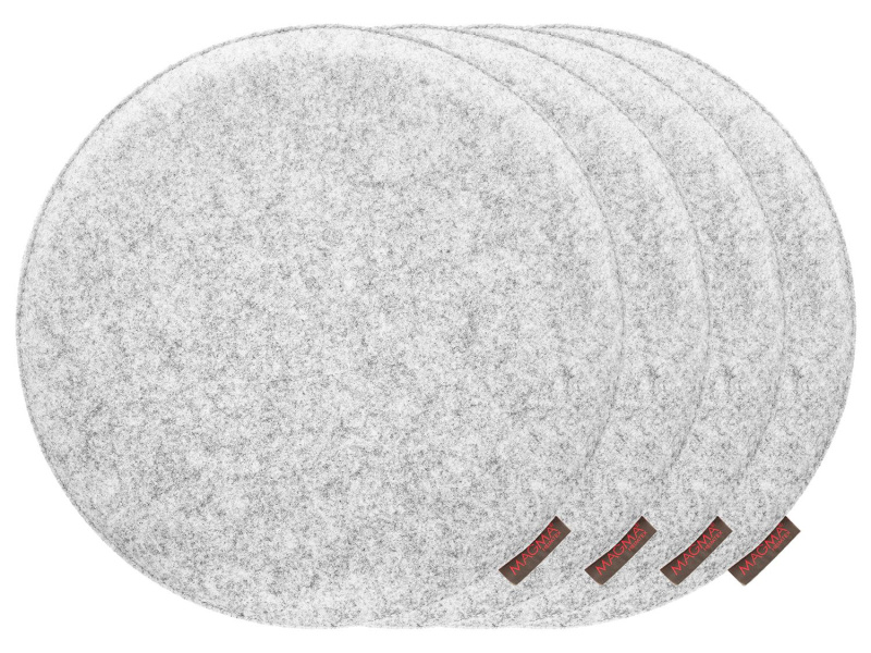Magma Podsedák na židli Avaro, 4 kusy (kulatá, šedá)
