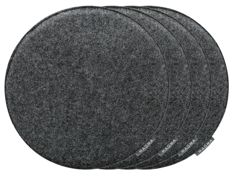 Magma Podsedák na židli Avaro, 4 kusy (kulatá, antracitová)