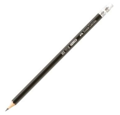 Faber-Castell 1112 - grafitová tužka - HB, s pryží, 12 ks