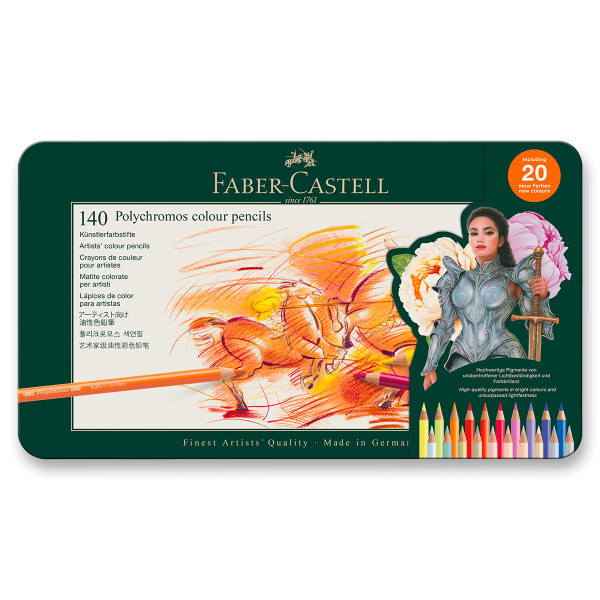 Pastelky Faber-Castell Polychromos - plechová krabička, 140 ks Faber-Castell