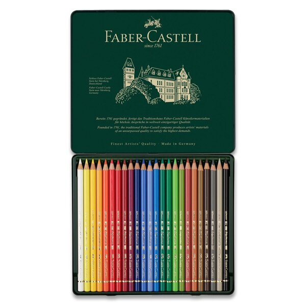 Pastelky Faber Castell Polychromos plech.krabička 24ks Faber-Castell