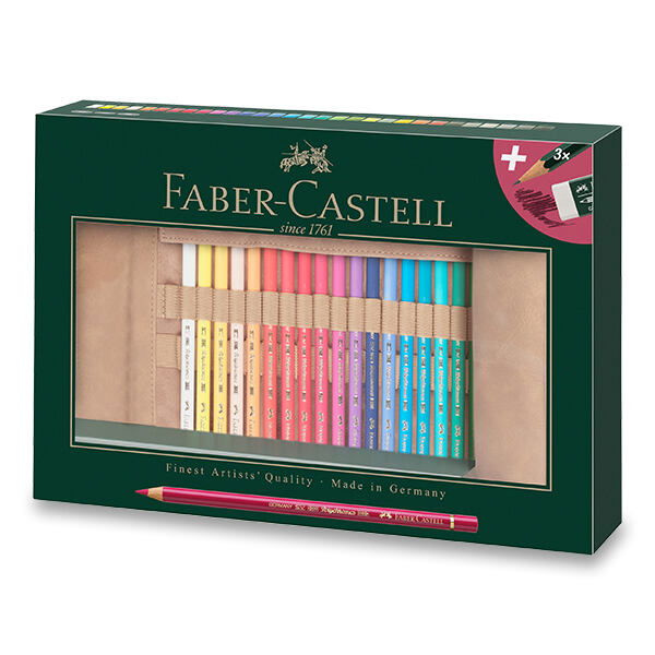 Pastelky Faber Castell Polychromos 30 ks+přísl rol. pouzdro Faber-Castell