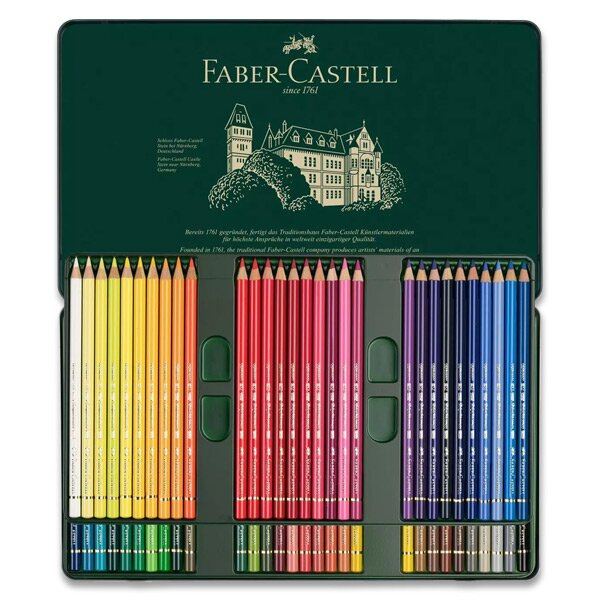 Pastelky Faber Castell Polychromos plech.krabička 60ks Faber-Castell